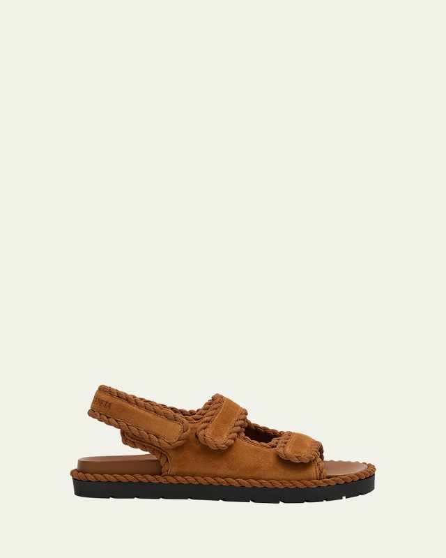 Braided Suede Grip Comfort Sandals